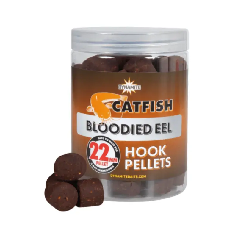 Pellets Dynamite Catfish Bloodied Eel Hook Pellets 22 mm Promozione Esclusiva
