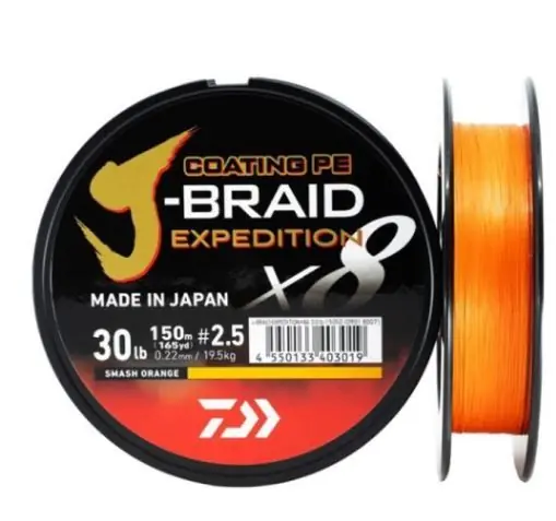 Bestseller DAIWA J-BRAID EXPEDITION ORANGE 150MT