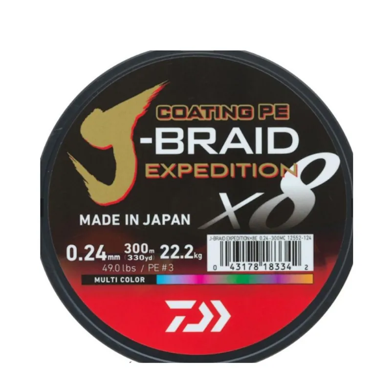 Più Venduto DAIWA J-BRAID EXPEDITION MULTICOLOR