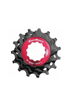 Lockring Rosso+Pignoni (KIT) 10V in Alluminio Nero - Corpetto SHIMANO Prezzo Basso
