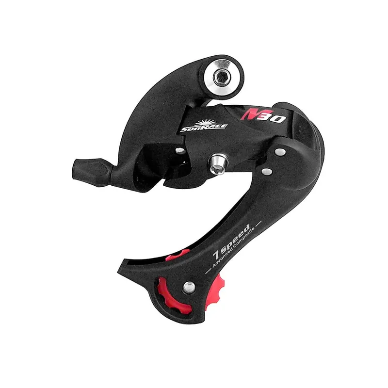 Di Tendenza Cambio MTB 2/3x7V Gabbia Lunga in Acciaio 30 Denti Nero (OEM)