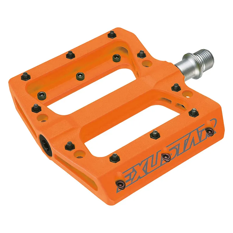 Direttamente Dal Produttore Pedali E-PB71 MTB in Termoplastica Arancio - Attacco FLAT 110x105mm
