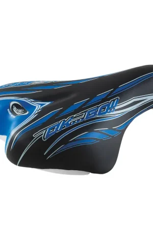 Compra Online Sella Junior OK GO 14/16" 210x140mm in Poliuretano Nero/Blu