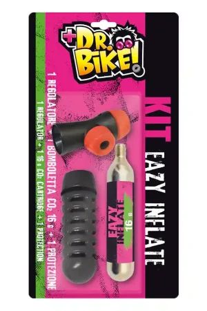 Spedito Oggi DR.BIKE KIT EAZY INFLATE Regolatore, Protezione e Bomboletta CO2 16gr