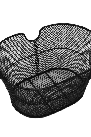 Promo Stagionale Cestino Anteriore Ovale 29x19x35cm in Acciaio senza Ganci Nero